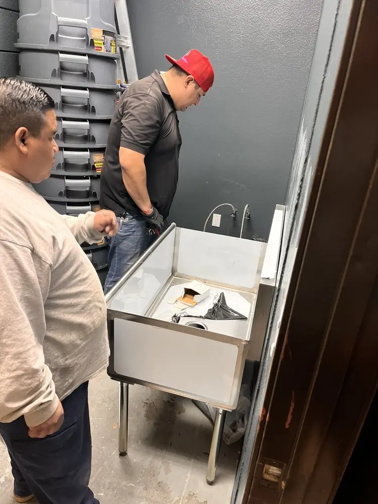 Commercial plumbing and sink installation in Warren